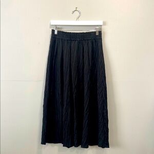 Shein Elegant Black Pleated Skirt